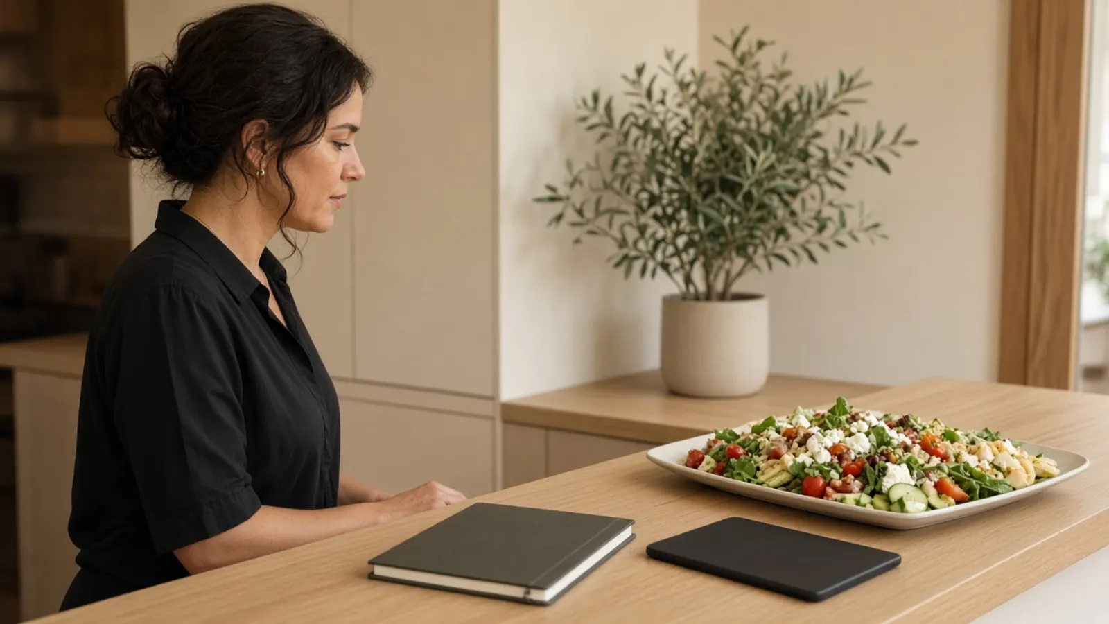 Koordynatorka cateringu przyjmująca zamówienie