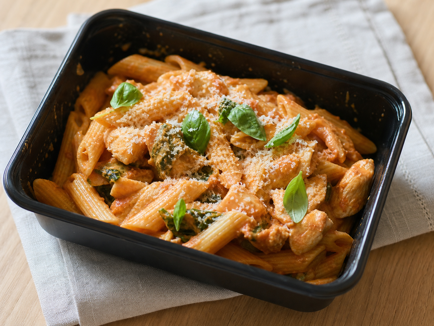 Penne z kurczakiem w sosie śmietanowym